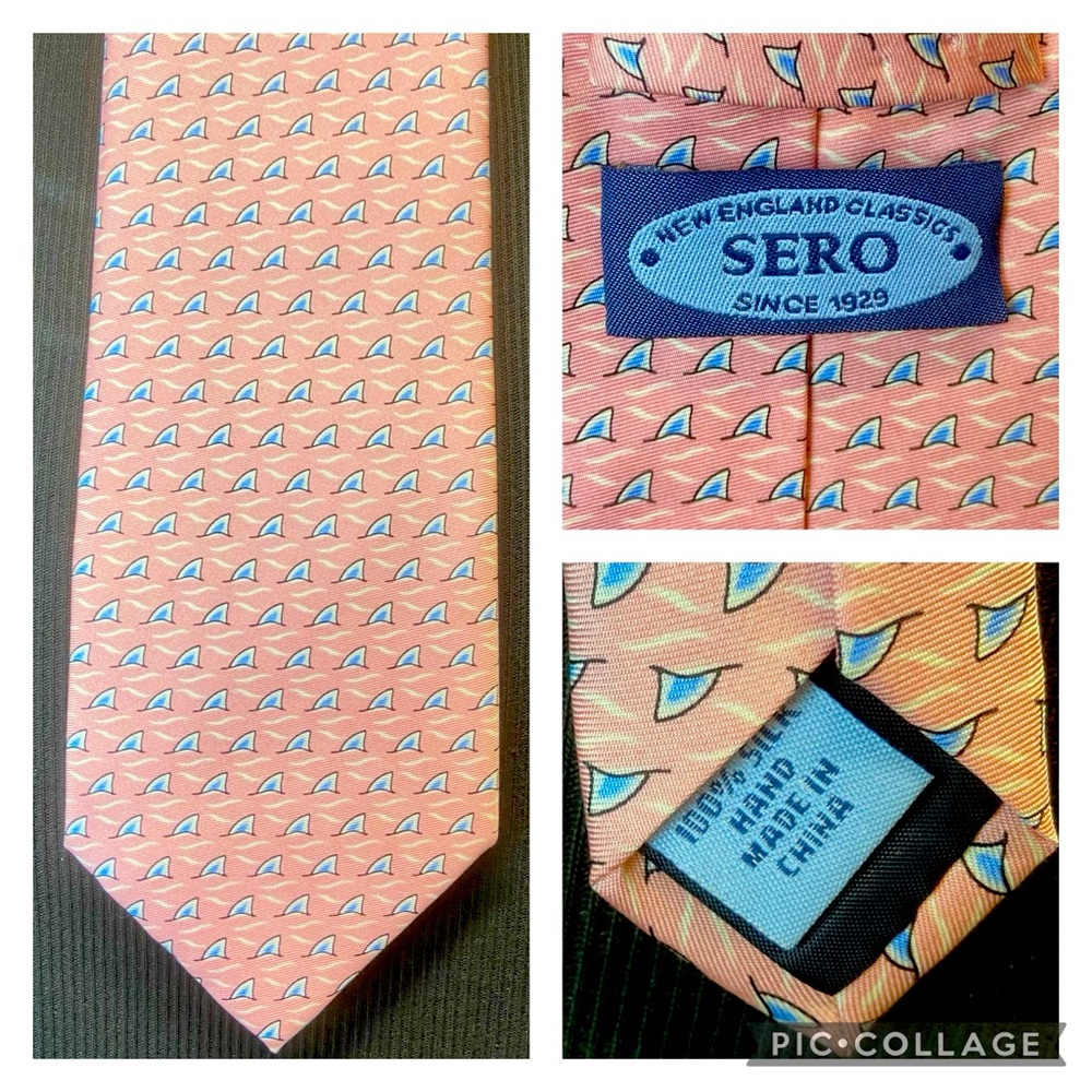 SERO Silk Shark Fin Tie - Pink
